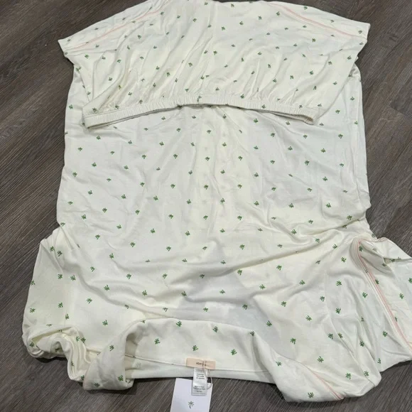 Eberjey Gisele Printed Modal Shortie Short Palm Bellini Pajamas PJ Set - Picture 8 of 9